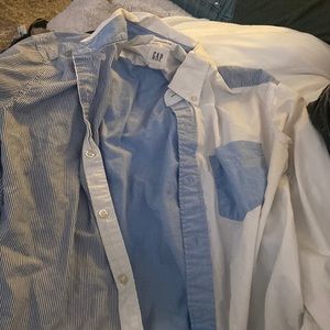 Brand new gap sized xs two tones stripe button up